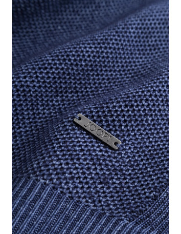 Чоловічий комір светра синій - текстура Merino 30032472/447 Joop