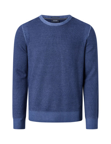Чоловічий комір светра синій - текстура Merino 30032472/447 Joop
